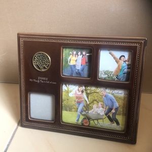 Grasslands Road“My Family is full of Nuts” brown ceramic picture frame